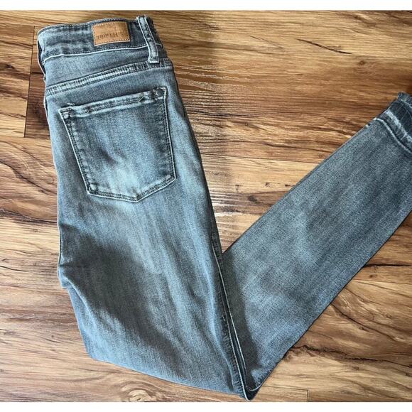 Judy Blue Denim Skinny Fit Gray High Rise Jeans Size 7 Distressed Ankle - Picture 11 of 13